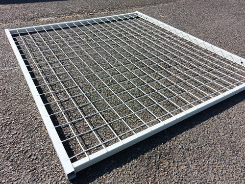 Grille antichute acier blanc - 750 x 1500 x 30 mm