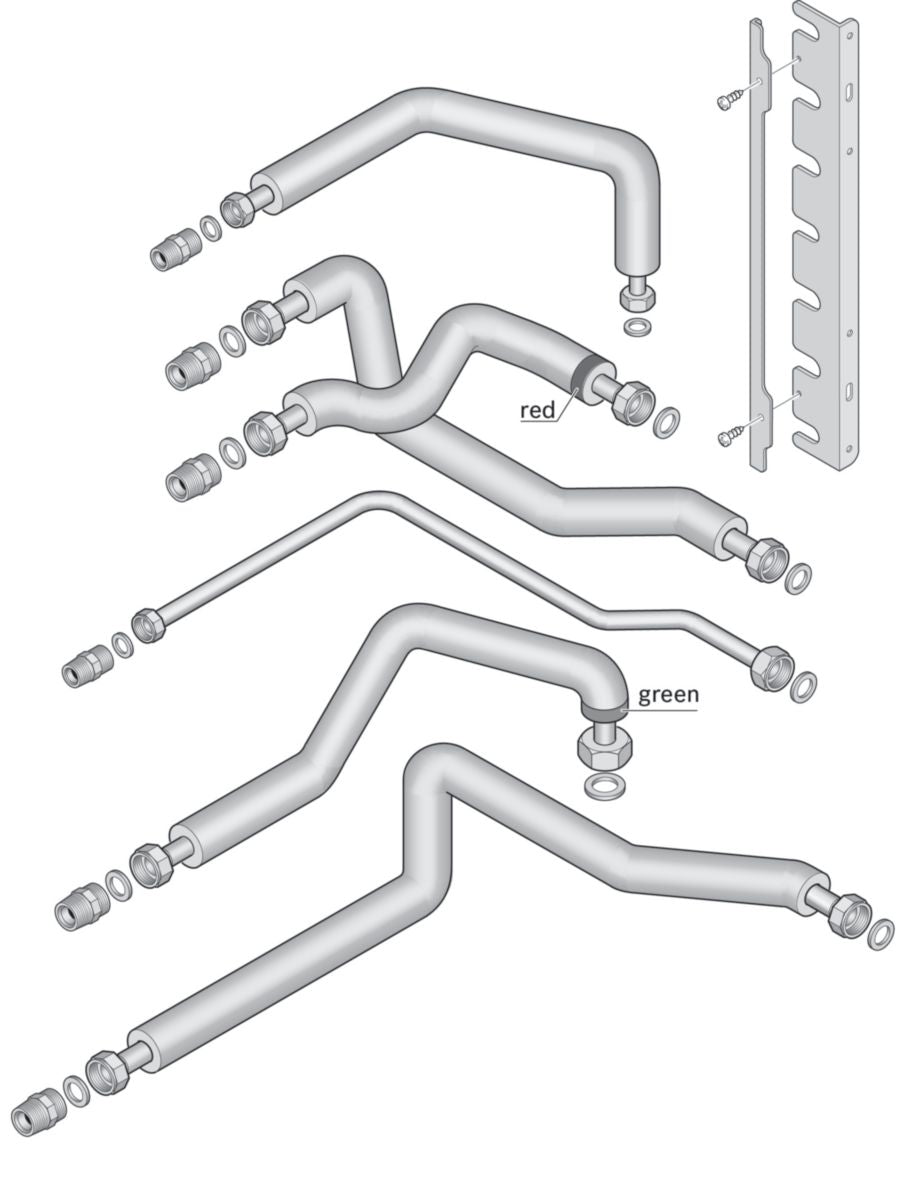 Kit de raccordement horizontal gauche pour chaudière STELLIS réf. 7738110019 (déclassé)