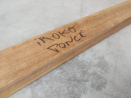 Lambourde bois exo Iroko classe 4 - 37x70 - L=2,05m