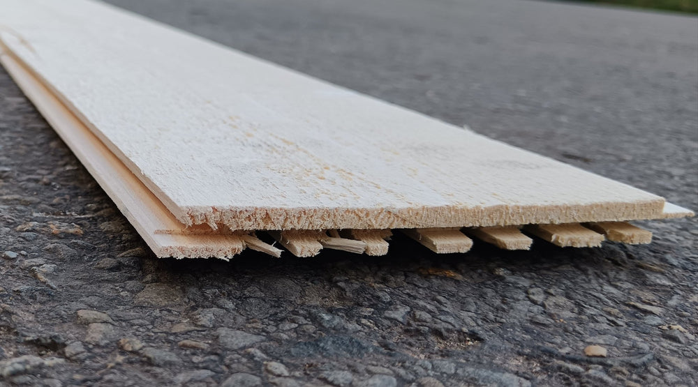 Lambris peint en blanc brut de sciage - 12 x 135 - L=2,05m