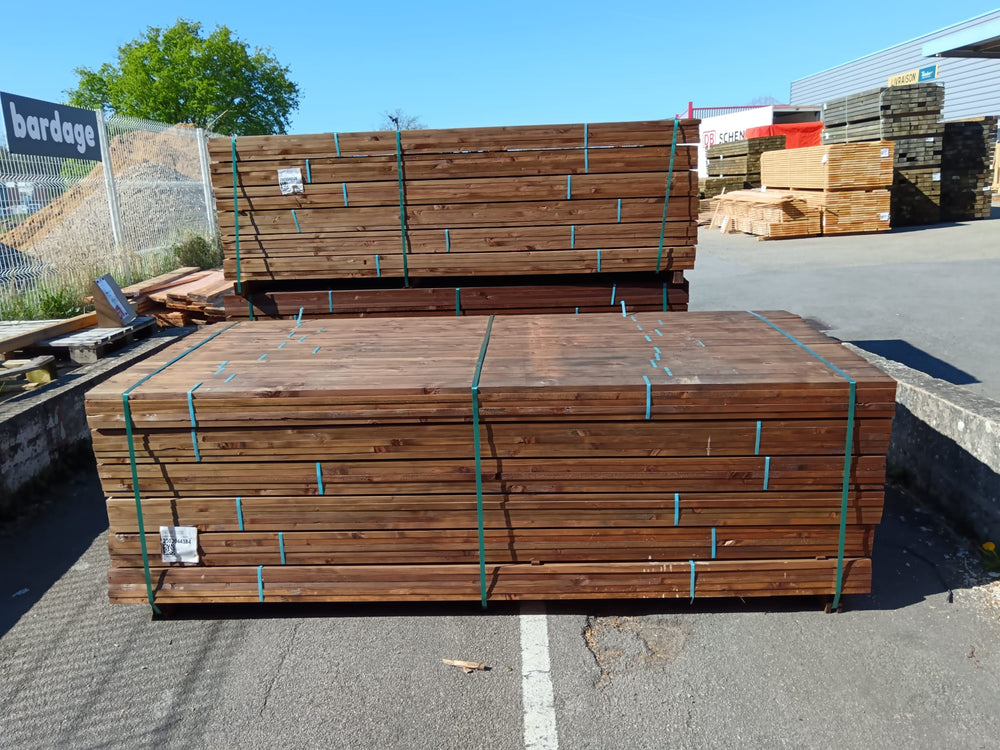 Liteau résineux imprégné marron classe 3 - 22x45 - L=2,5m