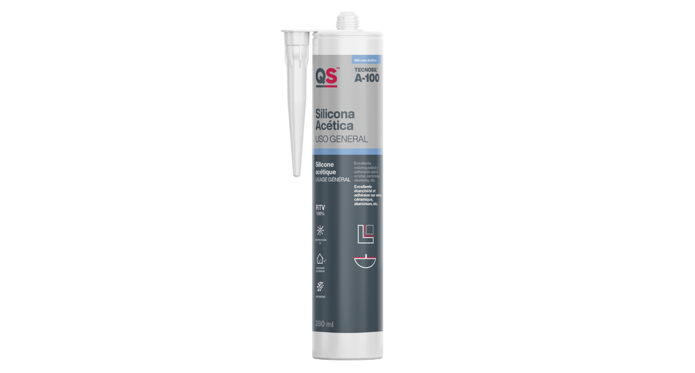 Mastic Silicone translucide Tecnosil A - 100 (Cartouche 280 ml)