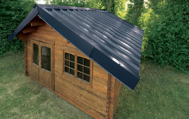 Bac en acier nervuré - Bleu RAL 5008 - 2500x1050 - H=45mm - Ep=0,5 mm - SEDPA