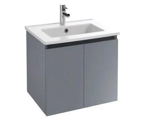 Meuble sous vasque TOLBIAC 80 cm 2 portes Gris EB2358 - NGY