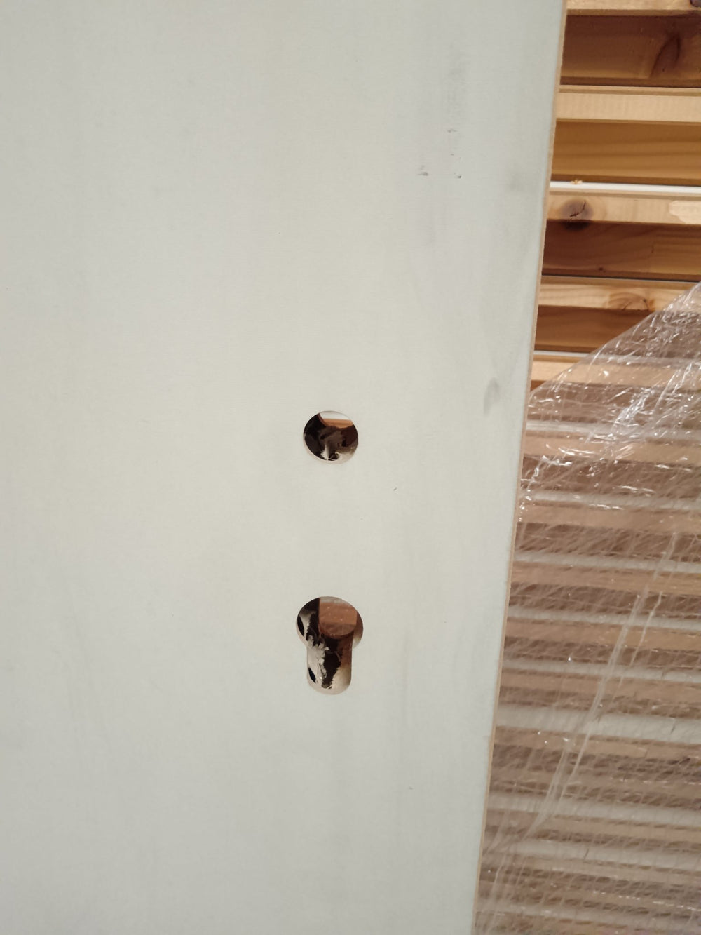 Ouvrant porte âme alvéolaire à rive droite blanc - 2040 x 930 x 40 mm