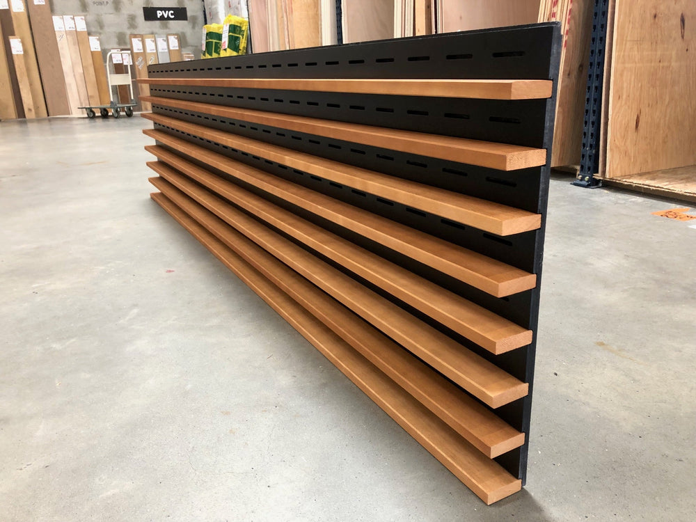 panneaux spigoline acoustic bois massif et contreplaqué - 600 x 70 - L=2.4m