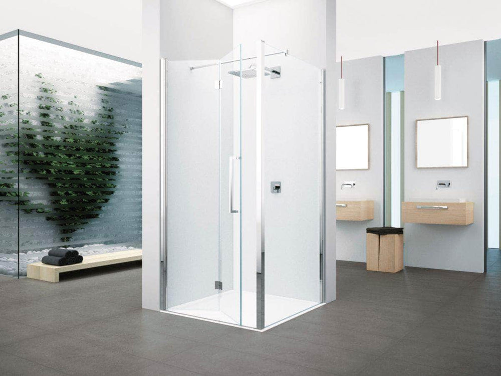 Paroi de douche Young 2 f1b 77 extensible 77 - 79cm verre trempe transparent silver réf Y2F1B771B NOVELLINI