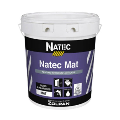 Peinture Zolpan Acrylique Mat blanc 15L