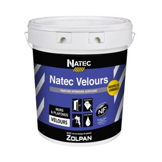 Peinture Zolpan Acrylique Velours blanc 15L