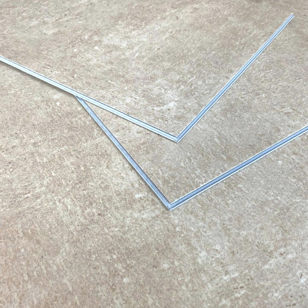 Sol PVC-SPC imitation carrelage Pierre Naturelle - 610 x 305 × 5.0mm sous-couche intégrée