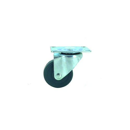 Pivotante À Platine Galet Caoutchouc Gris Diam 42 mm Caujolle