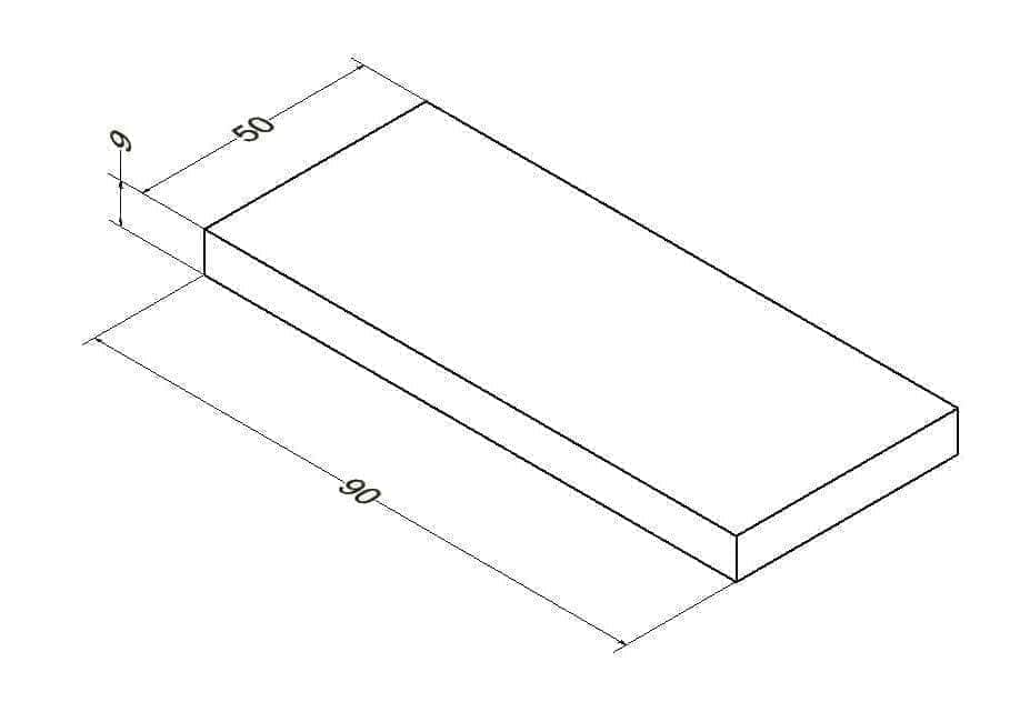 Plan Alterna Zao 90 cm épais 9 cm Blanc velour