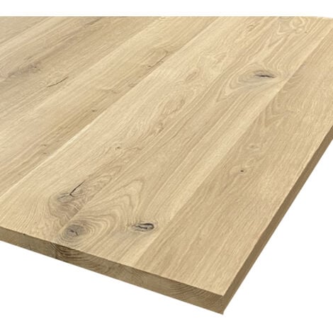 Plan de travail Chêne - Lamellé collé pleines lames - joints droits - 40x650x2500