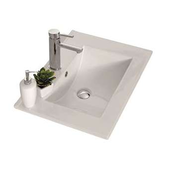 Plan vasque céramique PRIMO L700 - 1 cuve - P460