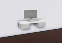 Plan Zao Blanc Velours ALTERNA 160 x 50 x 9 cm