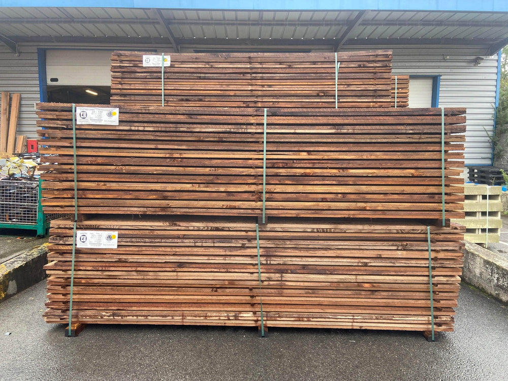 Planche brute pin classe 4 Marron - 22x150 - L=4m