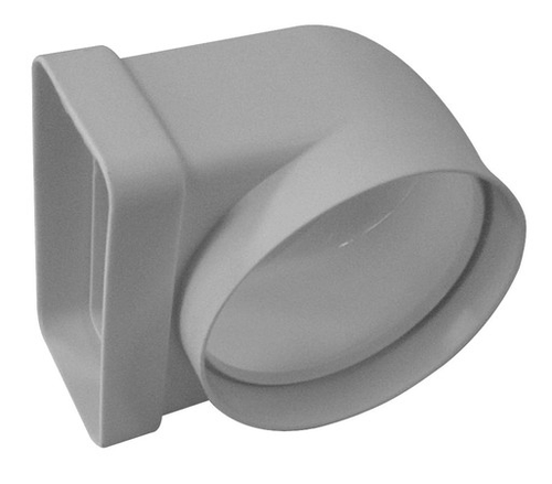 Plaque de conduit 90 degrés courbe - rond/plat blanc PVC Soler & Palau CDM100 110 - 55 ! - Réf. 5416757700