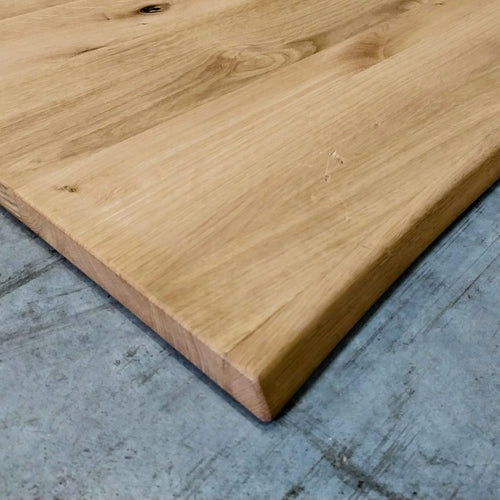 Plateau table Chêne - pré - huilé bords naturels - avec ajout de traverses pour une stabilité parfaite - 27x600x1200