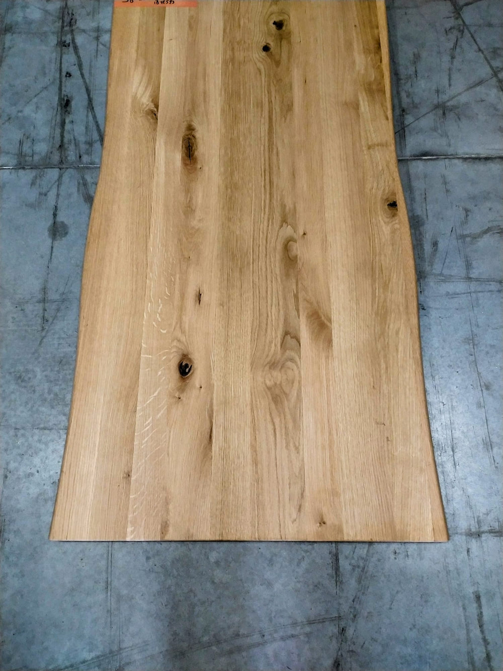 Plateau table Chêne - pré - huilé bords naturels - avec ajout de traverses pour une stabilité parfaite - 27x600x1200