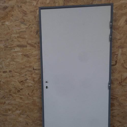 Bloc-porte âme pleine prépeint - 2040 x 930 x 40 mm - Polytech huisserie 100 mm (poussant gauche)
