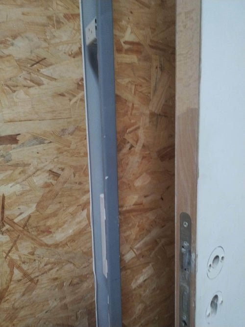 Bloc-porte âme pleine prépeint - 2040 x 930 x 40 mm - Polytech huisserie 100 mm (poussant gauche)