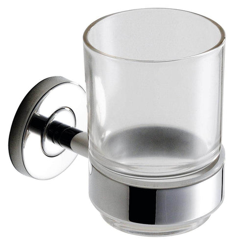 Porte - gobelet Medius montage mural inox 304 gobelet en verre caches - vis 70 x 100 x 105 mm Réf. MEDX006HP / 2000106251 KWC