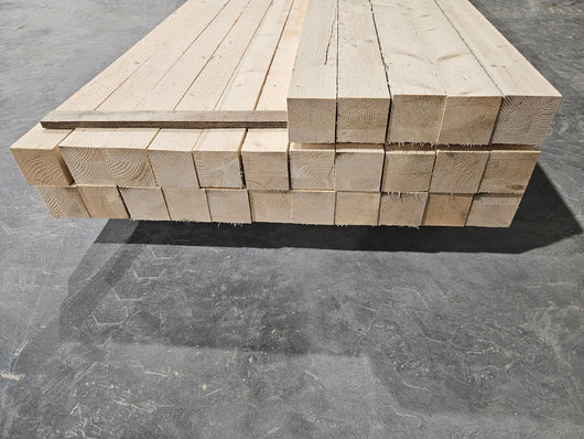 Poteau epicéa lamellé collé - 100x100 - L=2m (brut de sciage)