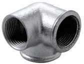 Raccord acier galva coudé 90° en Té 3 voies FFF 1/2 x 1/2 x 1/2 Atusa 221 - Réf. F2210100042