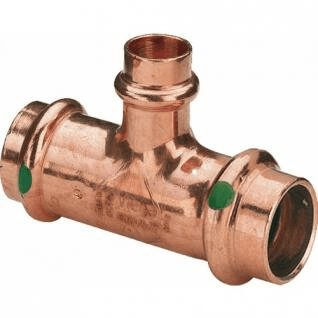 Raccord cuivré en Té FFF D22 x 22 x 18 mm Viega Profipress - Réf. 315030