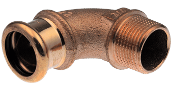 Raccord cuvré à sertir coudé 90° MF 28 x 4/4 - Réf. 4800994