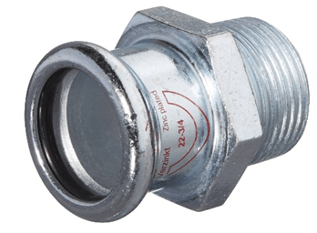 Raccord galvanisé MF D18 x 1/2 M Presse V Ecoline
