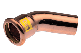 Raccord gaz cuivré 45° MF 22 x 22 mm - Réf. 4803920