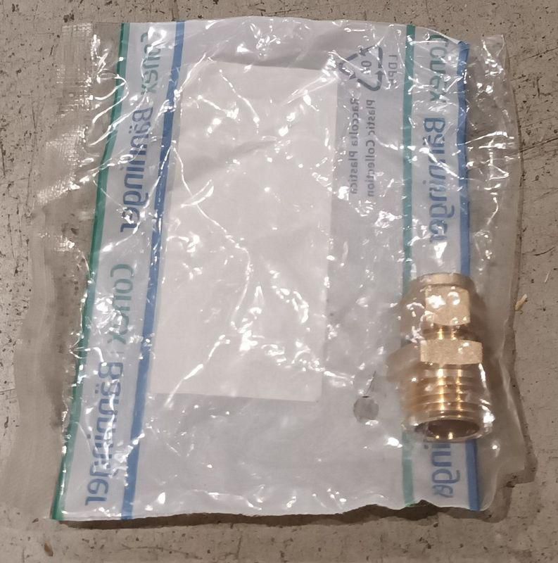 Raccord union à compression J500 droit mâle D10 - 15X21 pour tube cuivre Réf. C0310CO302FFP1