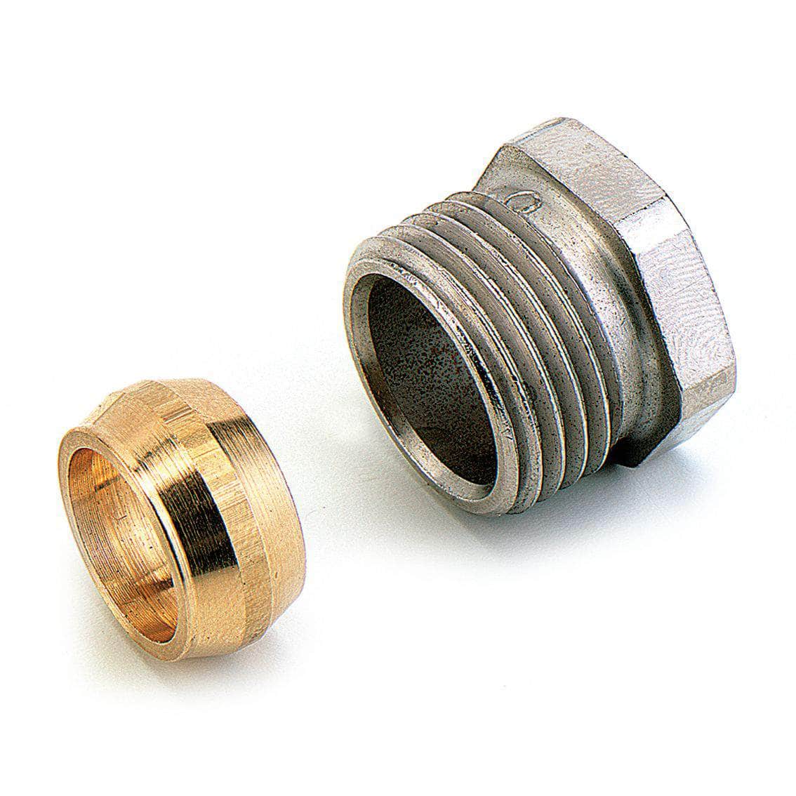 Raccord union à compression M 1/2" pour tube cuivre - Ø 14 mm - 2 pcs COMAP