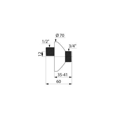 Raccords décalés 13mm mâle 15x21 mâle 20x27 (lot de 2) Réf : 856027.2P