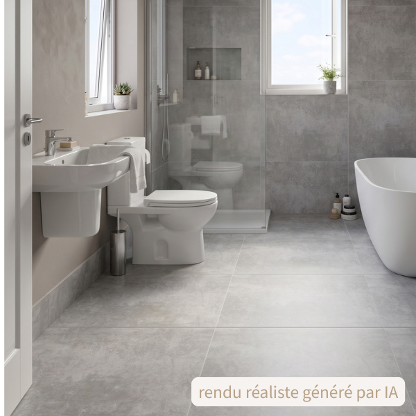 Carrelage grès cérame - Times Square Anthracite E52 - 45x45cm - Ep=8mm - Parefeuille Provence