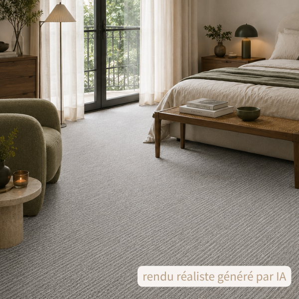 Dalle moquette gris clair texturé - 500 x 500 mm