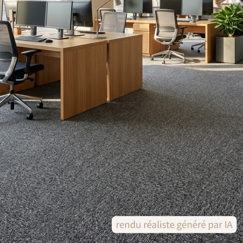 Dalle moquette gris - 500 x 500 mm - Interface Heuga 726