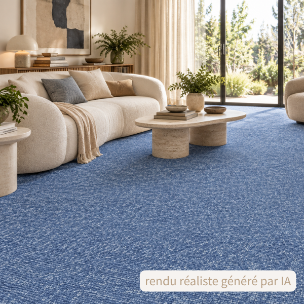 Dalle bleu moquette - 500 x 500 x 5.5 mm (Quadro Montana 0150)