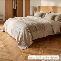 Parquet contrecollé chêne européen - bâton rompu - 600 x 90 x 14/3 mm (24 lames / botte)