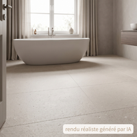 Carrelage extérieur grès cérame rectifié structuré couleur Argile - gamme Inaq ref L975 - 60x60cm - Ep= 20mm - Novoceram