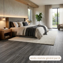 Lame PVC décor bois gris - 1200 x 180 x 20 mm