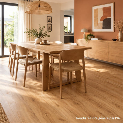 Lame PVC clipsable chêne chaleureux - intensif - 1220x180x5,5mm