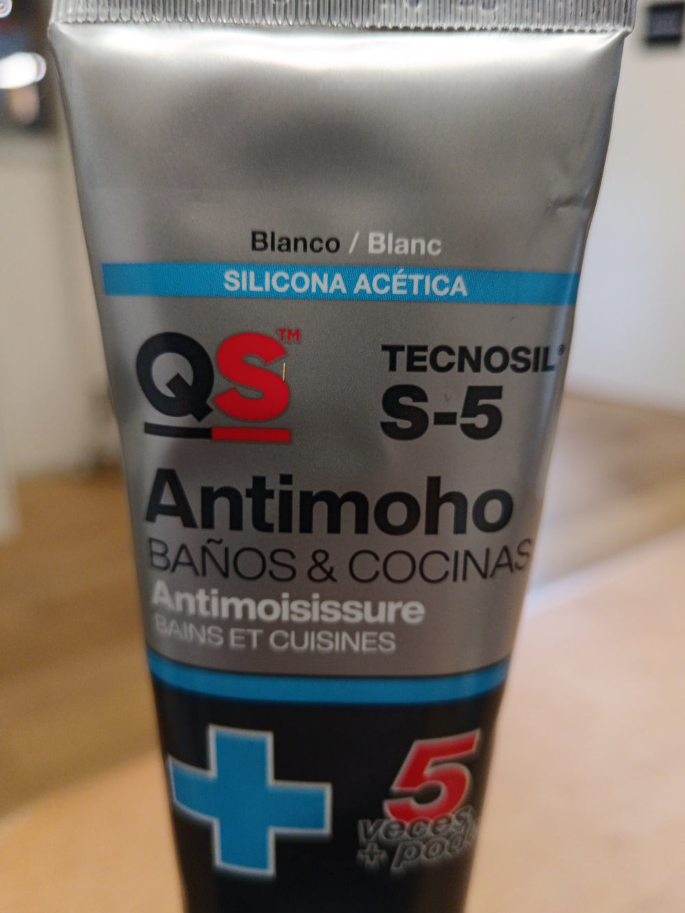 Mastic Silicone Salle de Bain Blanc Tecnosil S-5 (Tube 100 ml)