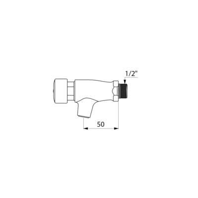 Robinet temporisé mural Tempostop pour lavabo à bouton poussoir 15 x 21 avec sécurité Anti - Blocage débit 4 litres par minutes corps en laiton massif chromé : réf. 746001