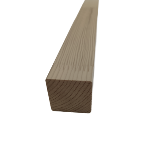 Tasseau décoratif pin bois massif abouté - 40 x 40 - L=2.4m vernis ton bouleau