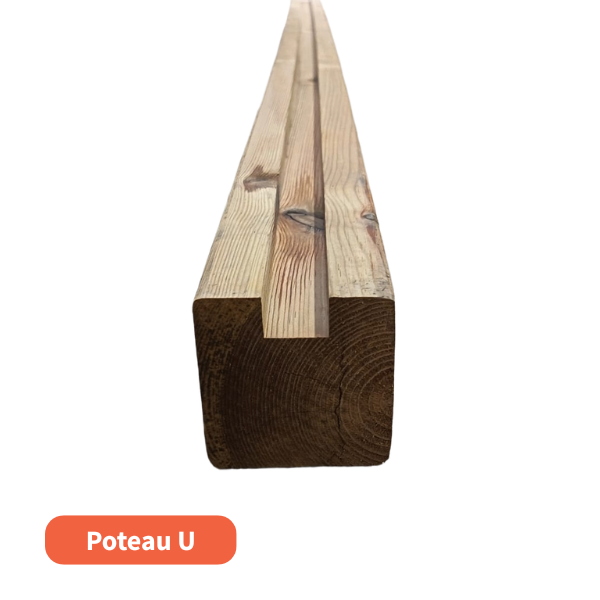 Kit palissade bois épicéa - 1,8 x 2,4 m (lames + poteaux + accessoires)
