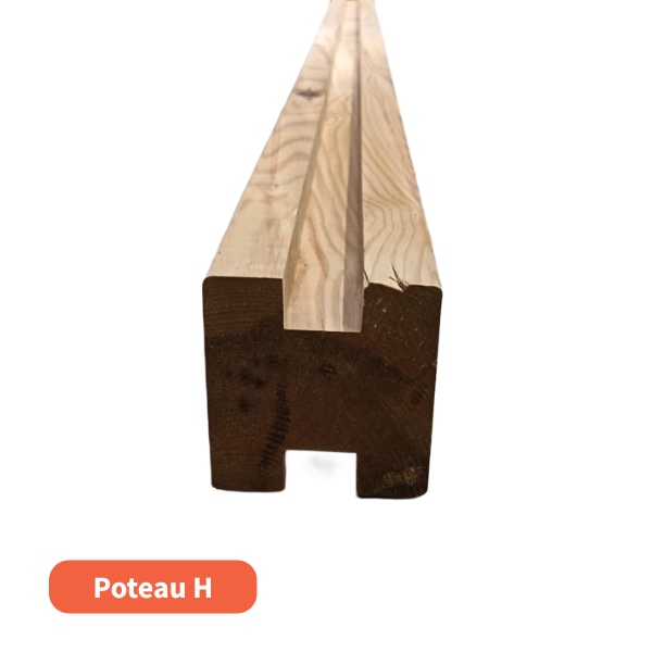 Kit palissade bois épicéa - 1,8 x 2,4 m (lames + poteaux + accessoires)