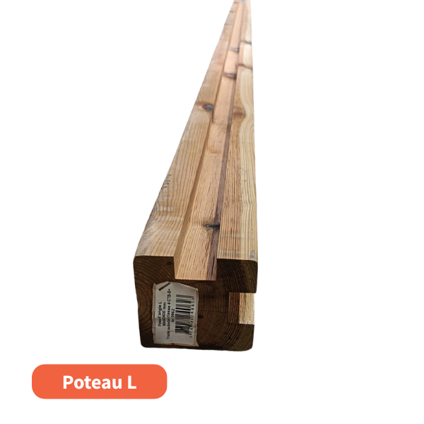 Kit palissade bois épicéa - 1,8 x 2,4 m (lames + poteaux + accessoires)