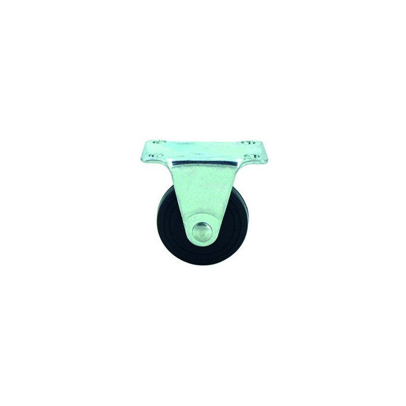 Roulette Fixe Galet Caoutchouc Gris Diam 35 mm Caujolle
